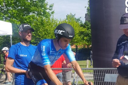 Charlie Meredith en la cronoescalada inaugural de la Bidasoa Itzulia 2025 (Foto: @Mertxe_Beriain)