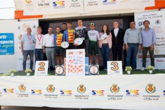 Podio completo del 77 GP Vila-real de Ciclisme 2025 (Foto: @gpvilaciclisme)