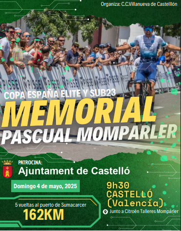El Pelotón PREVIA | El Pissei-Memorial Pascual Momparler cierra una semana vibrante de la Copa de España élite y sub-23 El Pissei-Memorial Pascual Momparler cierra una semana vibrante de la Copa de España élite y sub-23