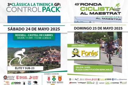 Carteles de la III Clàssica La Tinença-GP Controlpack y 49ª Ronda al Maestrat del 2025
