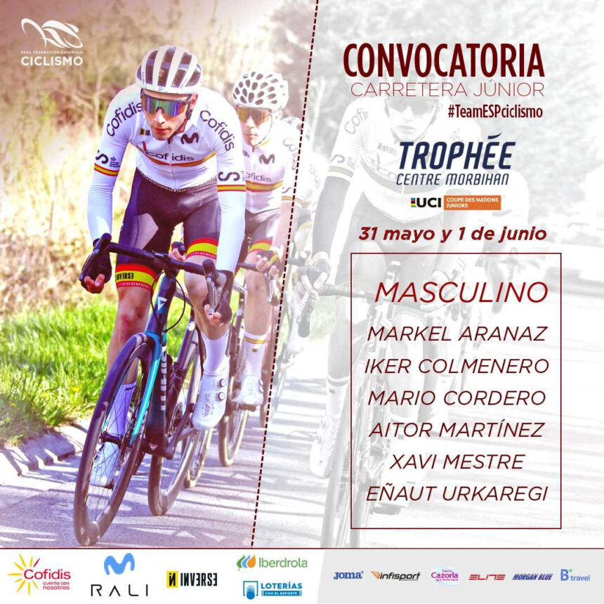 El Pelotón La Selección Española júnior masculina de carretera disputa el Trophée Centre Morbihan RFEC Junior Morbihan