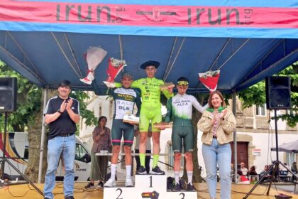 Podio de la prueba de San Pedro de Irún - Torneo Euskaldun 2025 (Foto: @Mertxe_Beriain)