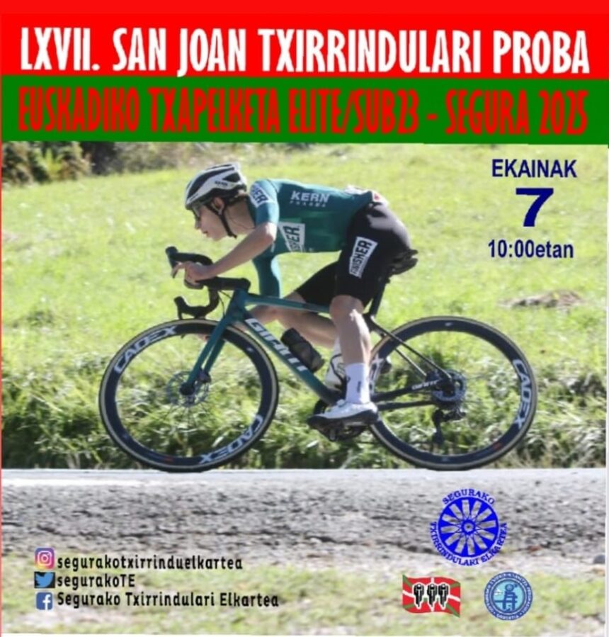 Cartel de la prueba de Segura, Campeonato de Euskadi élite y sub-23 de 2025