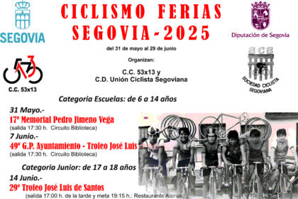 Cartel de la Vuelta a los Pinares Segovianos y la Vuelta a Segovia 2025