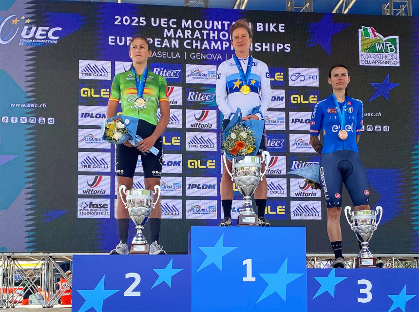 El Pelotón Natalia Fischer (Extremadura Ecopilas), subcampeona de Europa XCM Cto Europa XCM 2025 Natalia Fischer