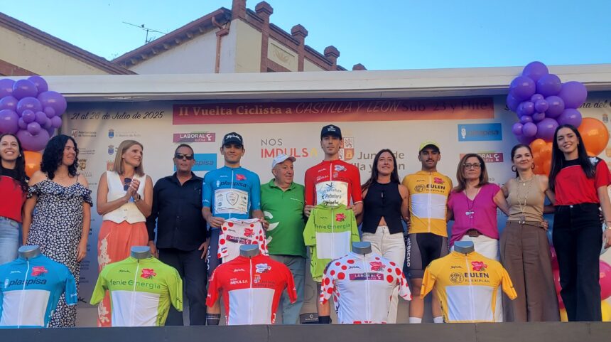 Podio final de la crono de Salamanca (Foto: Fabio López / Ciclismo El Pelotón)