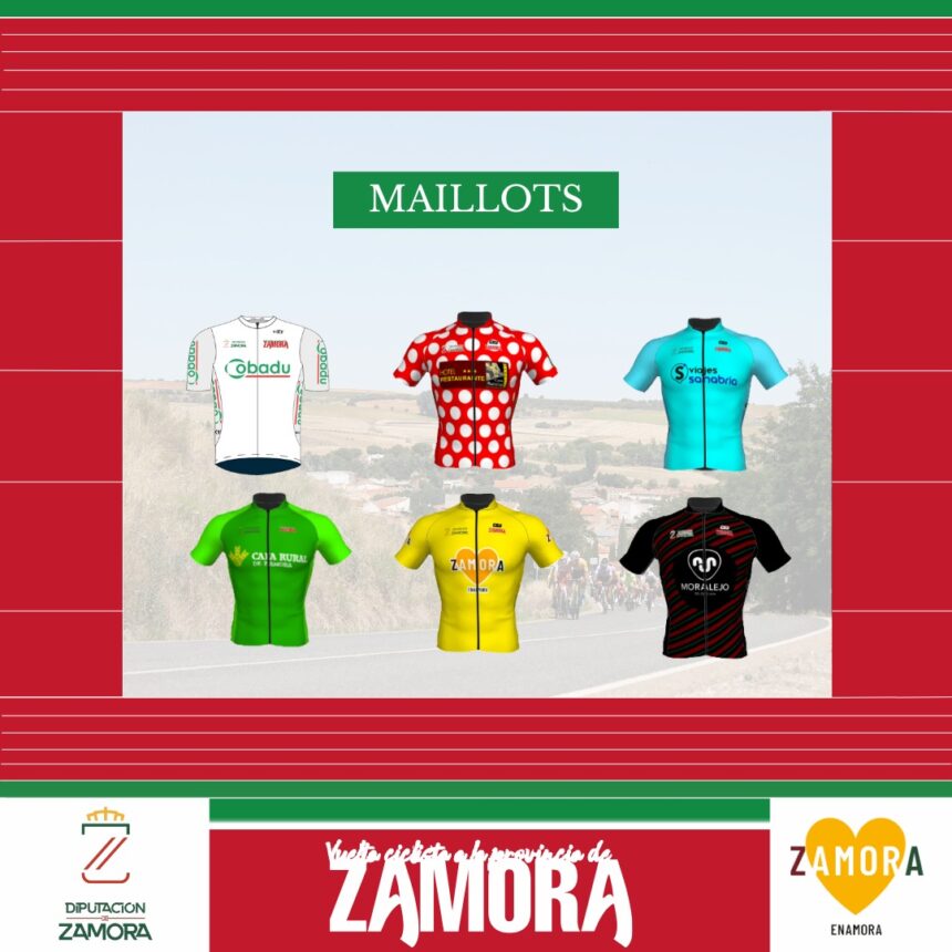 Estos son los maillots de líder de la Vuelta Ciclista a la Provincia de Zamora 2025