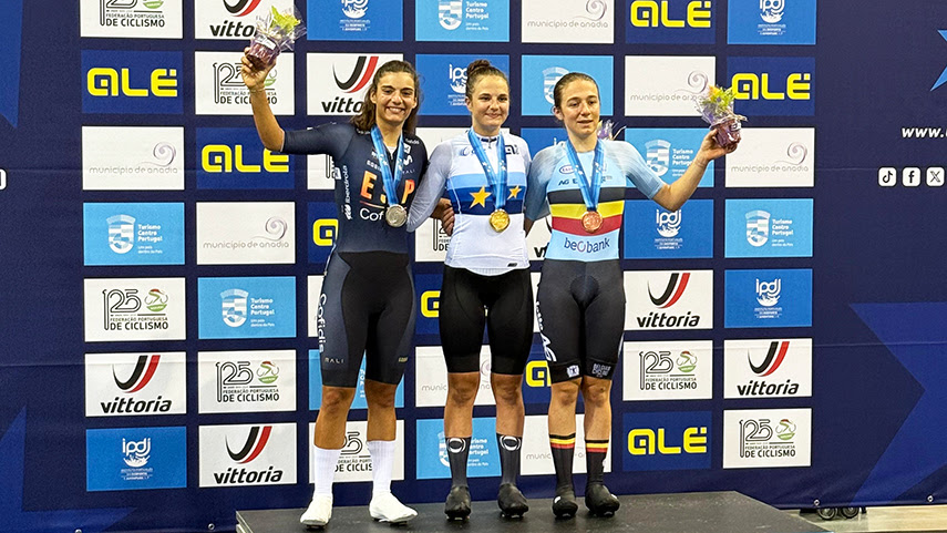 El Pelotón Ainara Albert se viste de plata y Leyre Almena de bronce en la jornada de viernes del Europeo de Pista de Anadia Ainara Albert Campeonato Europa Pista RFEC