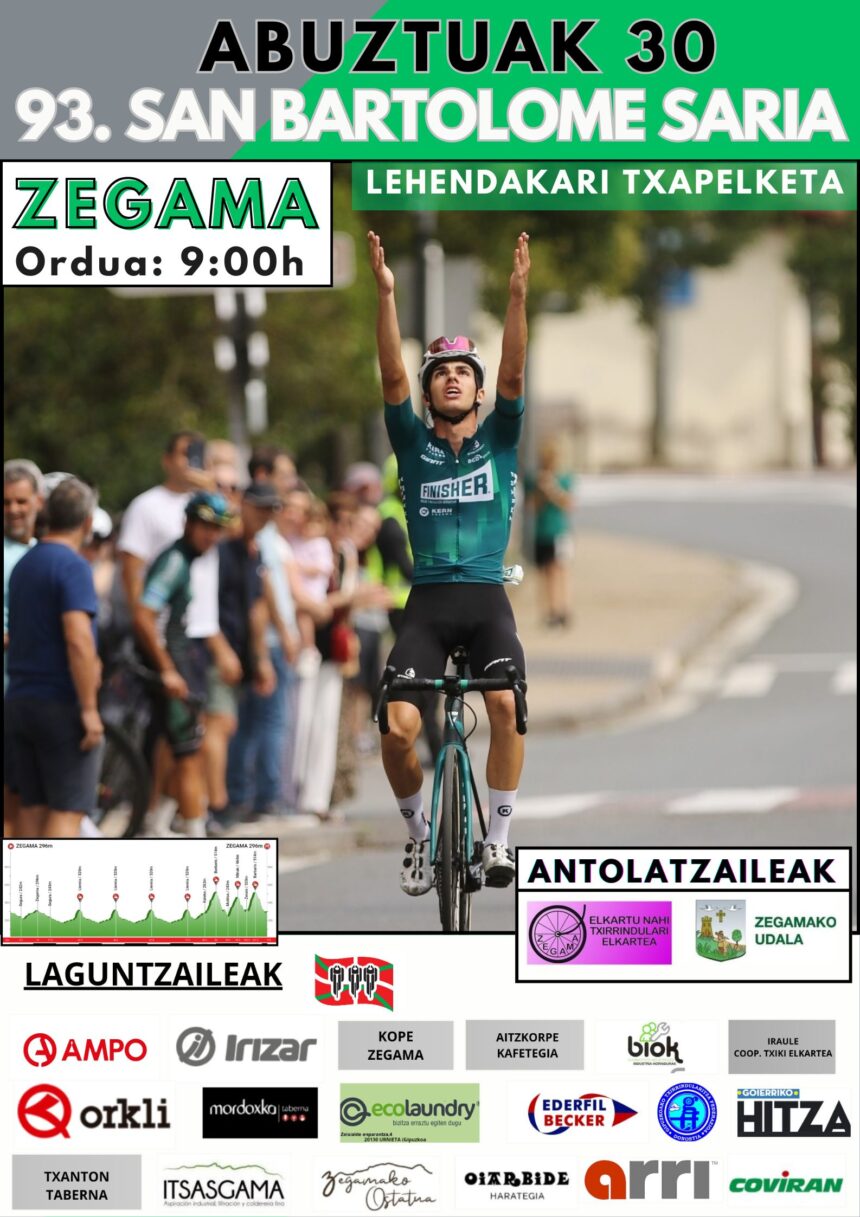 Cartel de la prueba de Zegama - Torneo Lehendakari 2025