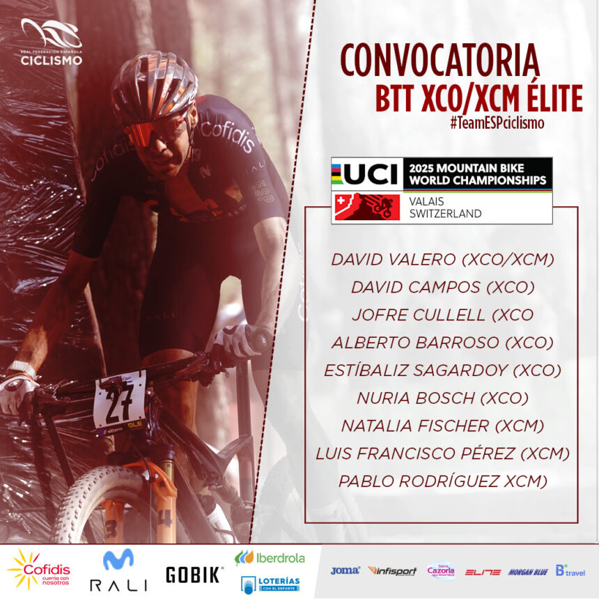 Convocatoria de la Selección Española para el Mundial de MTB de Suiza