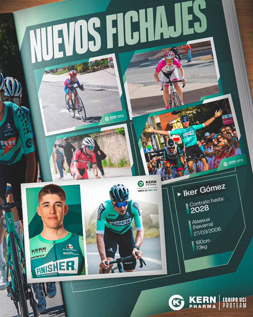 El Pelotón Iker Gómez (Finisher) promociona al Equipo Kern Pharma FICHAJE-IKER