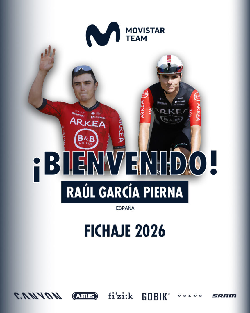 El Pelotón Raúl García Pierna ficha por Movistar Team hasta 2028 Movistar Team Raúl García Pierna