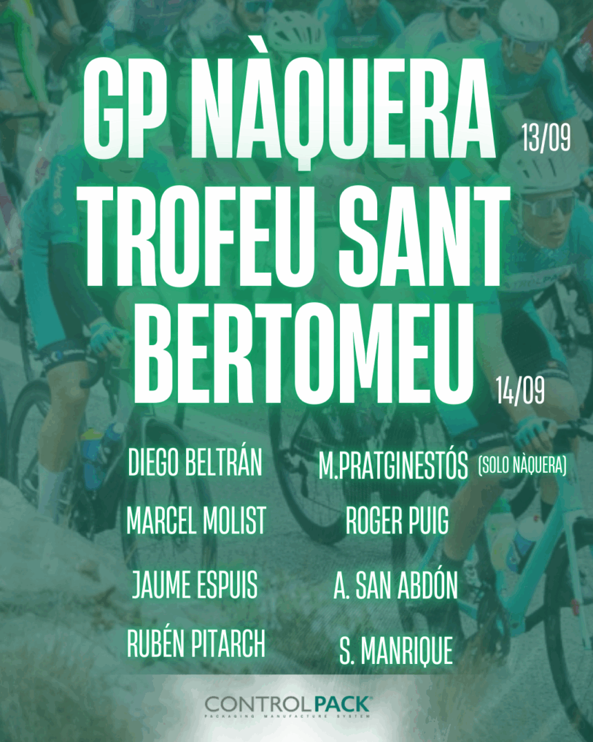 Nàquera y La Sénia, próximas paradas del Equipo Controlpack