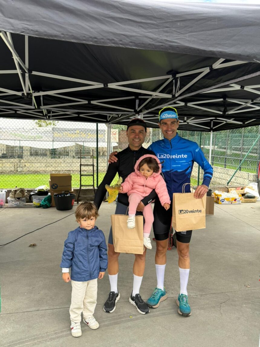 Marco Rodero y Jhonnatan Bernardo, primero y segundo en La20Veinte Cycling Race 2025 (Foto: @La20Veinte)