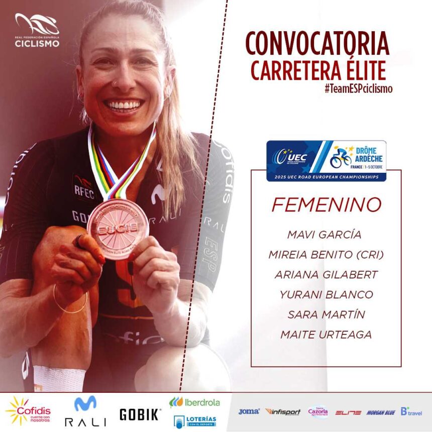 El Pelotón Convocatoria de la Selección Española élite para el Campeonato de Europa de Carretera 2025 Convocatoria de la Selección Española élite para el Campeonato de Europa de Carretera 2025