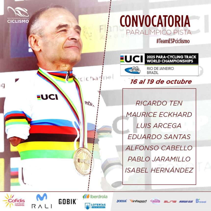 Convocatoria de la Selección Española para el Mundial de ciclismo paralímpico en pista de Río de Janeiro