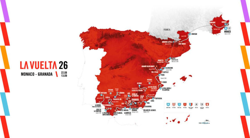 El Pelotón Desvelado el recorrido de La Vuelta 2026: de Mónaco a Granada La Vuelta 2026 recorrido