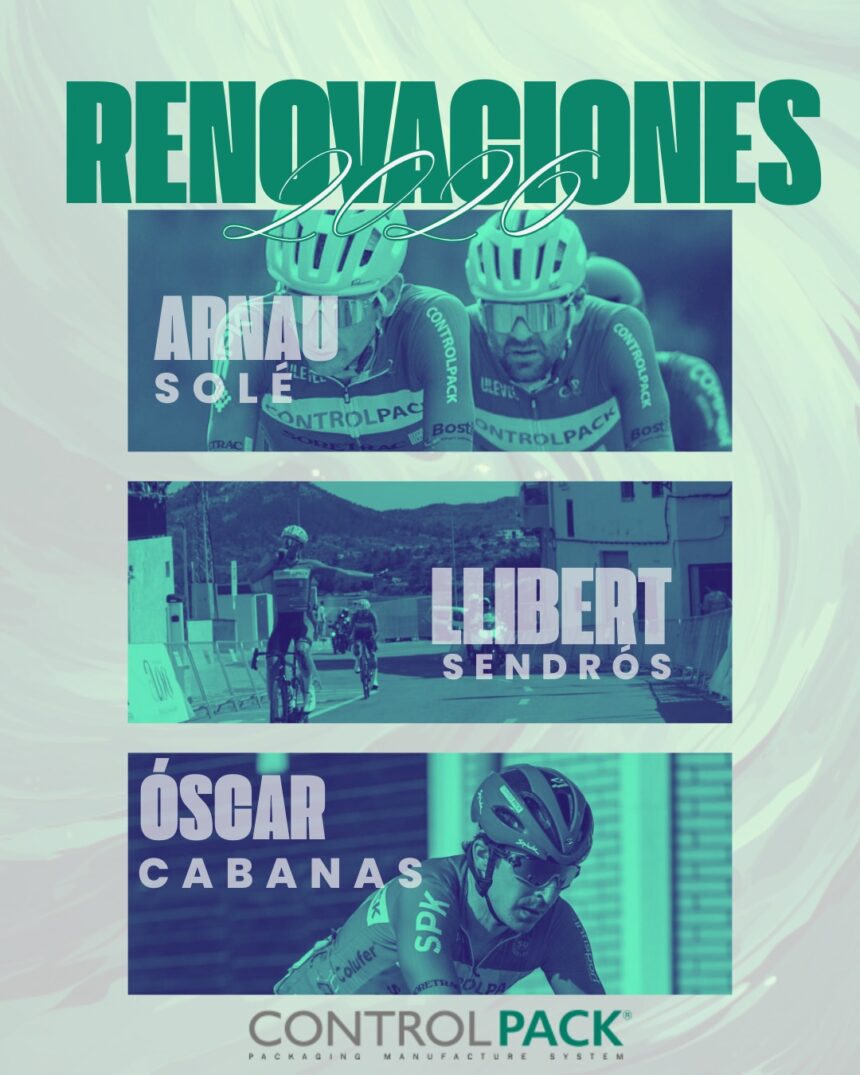 El Pelotón Solé, Sendrós y Cabanas seguirán guiando al Controlpack en 2026