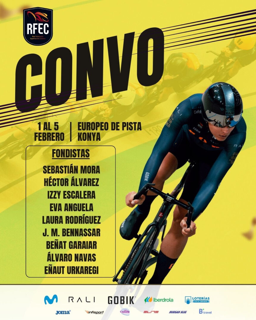 El Pelotón Convocatoria de la Selección Española de Pista para el Campeonato de Europa de Konya RFEC Campeonato de Europa Pista