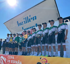 El Pelotón El Extremadura Pebetero, segundo en el Circuito Guadiana con José Ramón Jiménez y ganador por equipos