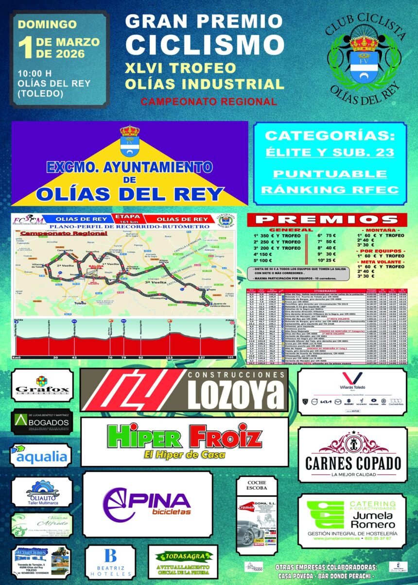 El Pelotón PREVIA | El Trofeo Olías Industrial volverá a ser el Campeonato de Castilla-La Macha élite y sub-23 El Pelotón PREVIA | El Trofeo Olías Industrial volverá a ser el Campeonato de Castilla-La Macha élite y sub-23