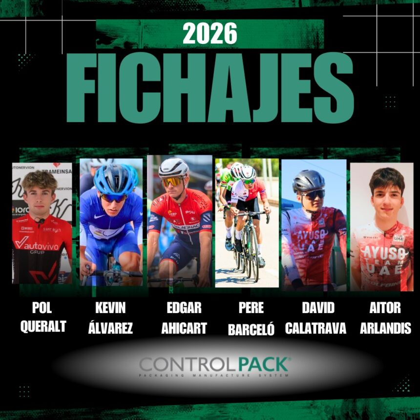 El Pelotón El Controlpack incorpora a seis talentos sub-23 para la temporada 2026