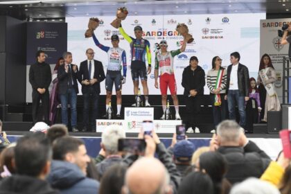 El Pelotón Manuel Peñalver, tercero en la tercera etapa del Giro di Sardegna