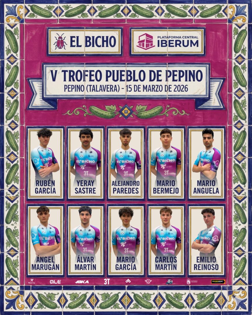 El Pelotón El Bicho - Plataforma Central Iberum, en busca de una nueva victoria en el Trofeo Pueblo del Pepino