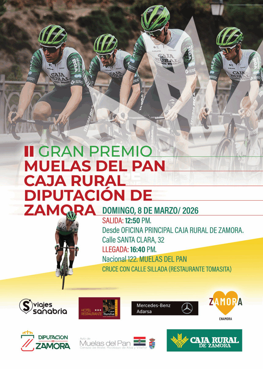 Cartel II GP Muelas del Pan - Caja Rural - Diputación de Zamora 2026