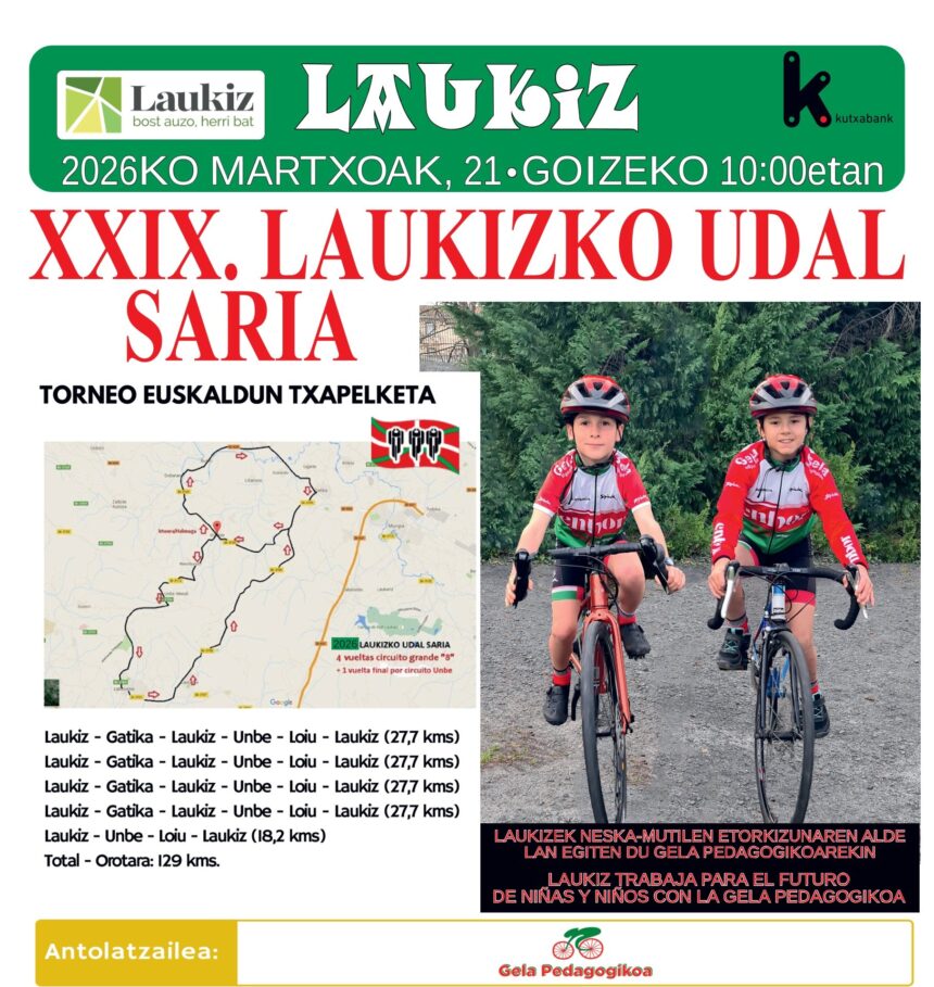 Cartel de la XXIX Laukizko Udal Saria - Torneo Euskaldun 2026