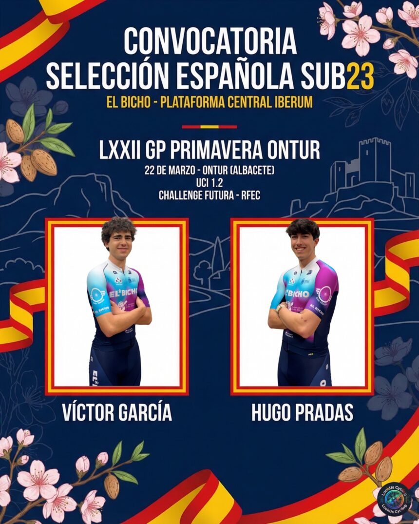 El Pelotón El Bicho - Plataforma Central Iberum recibe la llamada de la Selección Española con Hugo Pradas y Víctor García para disputar el Gran Premio Primavera de Ontur con profesionales