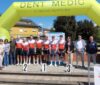 Podio del Cto de CyL de crono de Cabañas Raras (Foto: Fabio López - Ciclismo El Pelotón)
