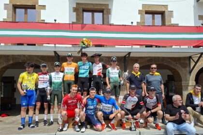 Podio de la prueba de Lazkao - Torneo Euskaldun 2026 (Foto: @Mertxe_Beriain)