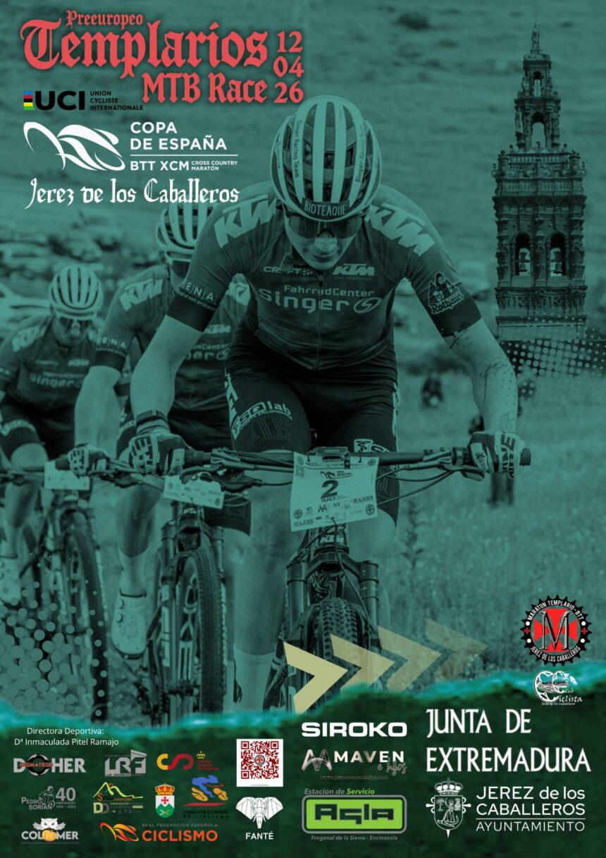 El Pelotón PREVIA: El Preeuropeo Templarios MTB convoca en Jerez de los Caballeros una cita imperdible del calendario Cartel Preeuropeo Templarios MTB 2026