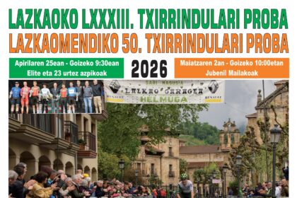 Cartel de la prueba de Lazkao - Torneo Euskaldun 2026