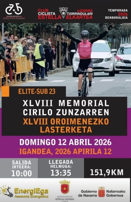 Cartel del Memorial Cirilo Zunzarren de Estella 2026