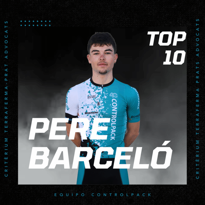 El Pelotón Top-10 de Pere Barceló (Controlpack) en el Critèrium Terraferma-Prat Advocats