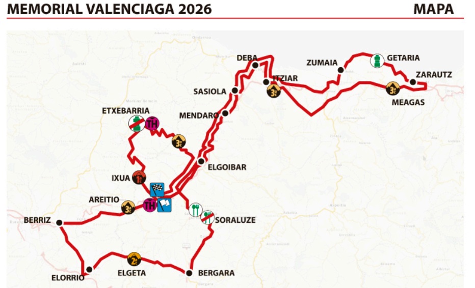 Plano del 55 Memorial Valenciaga de Eibar 2026