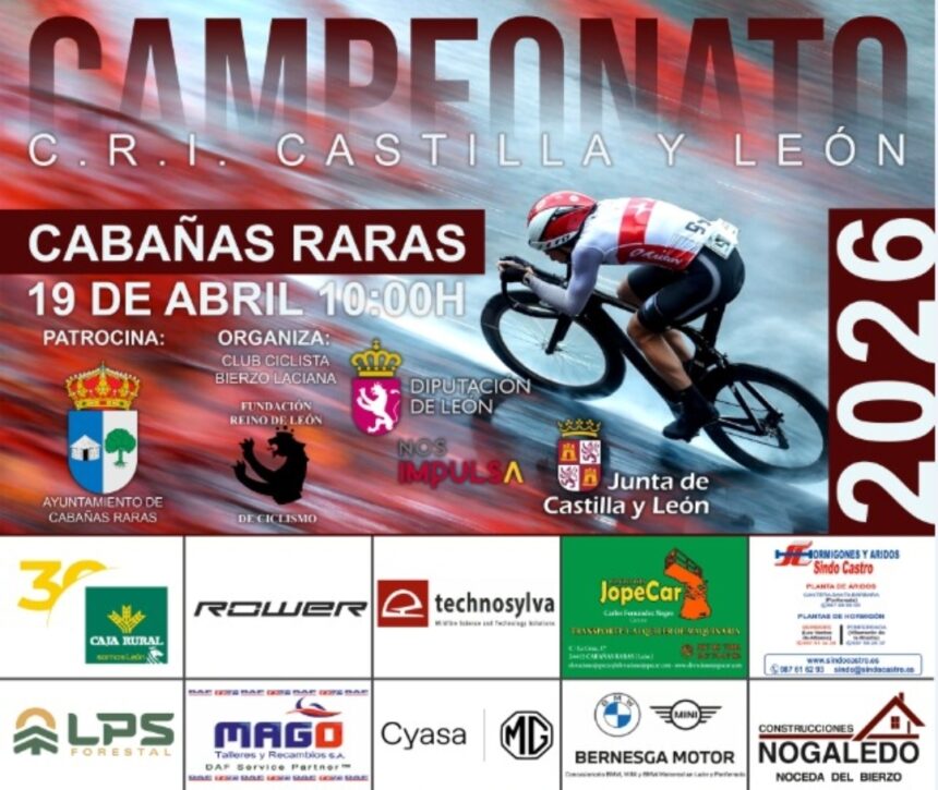 Cartel del Cto de Castilla y León de crono en Cabañas Raras 2026