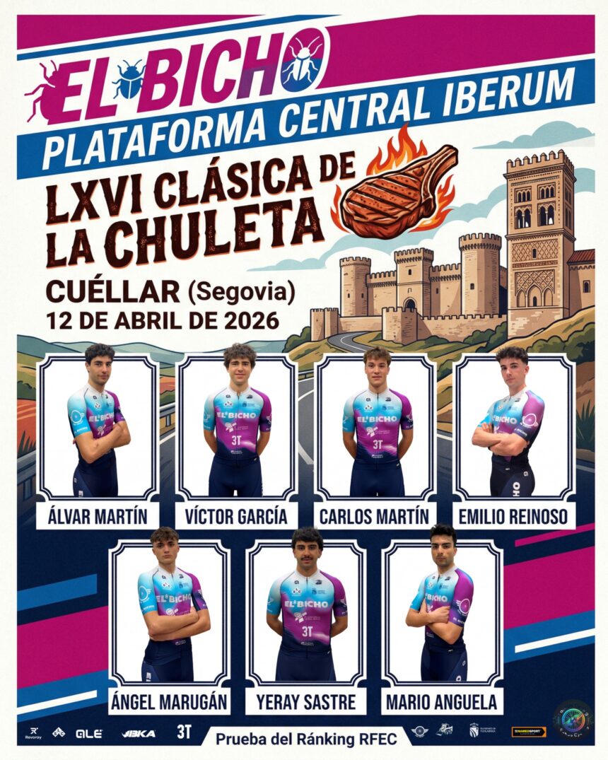 El Pelotón El Bicho - Plataforma Central Iberum buscará hincarle el diente a la Clásica de la Chuleta y Hugo Pradas vuelve a la Selección Española Sub-23