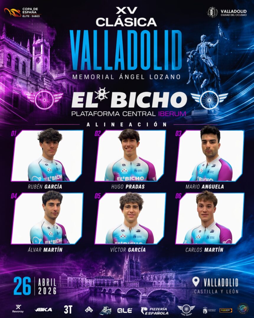 El Pelotón El Bicho - Plataforma Central Iberum se desplaza a Valladolid para disputar una nueva jornada de la Copa de España Élite y Sub-23