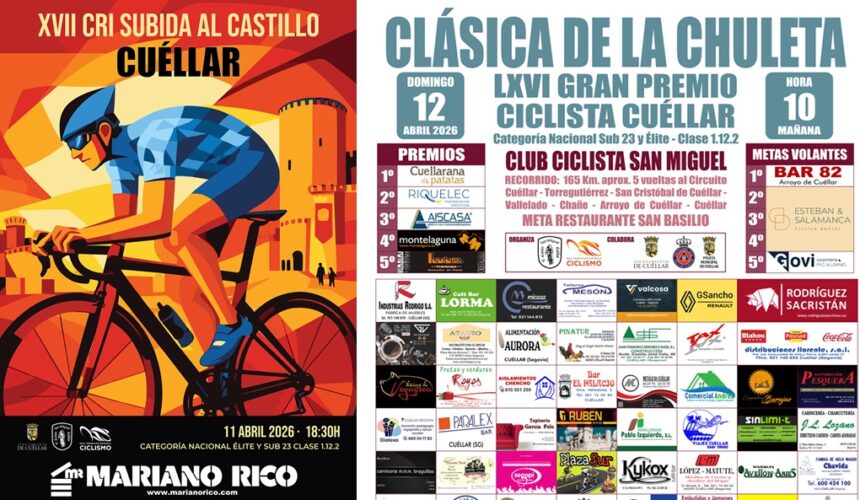 Carteles de la Subida al Castillo de Cuéllar y la Clásica de la Chuleta 2026