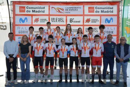 El Pelotón Reparto de títulos nacionales en el tercer día del Campeonato de Pista Júnior y Cadete de Galapagar
