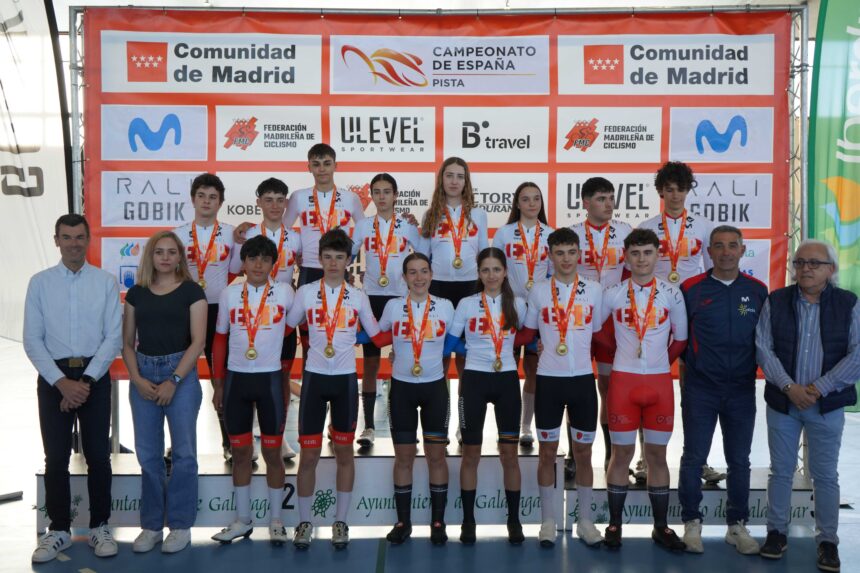 El Pelotón Reparto de títulos nacionales en el tercer día del Campeonato de Pista Júnior y Cadete de Galapagar