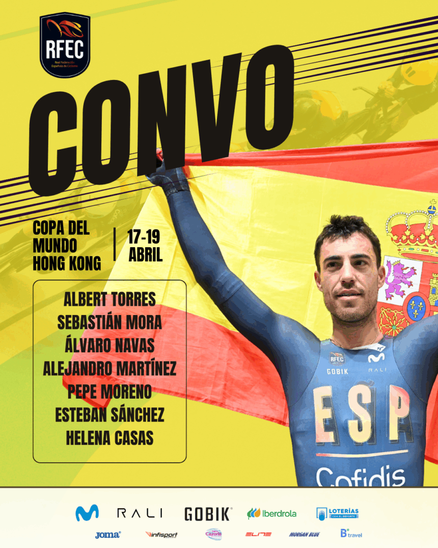 El Pelotón Convocatoria de la Selección Española de Pista para las Copas del Mundo de Hong Kong y Nilai