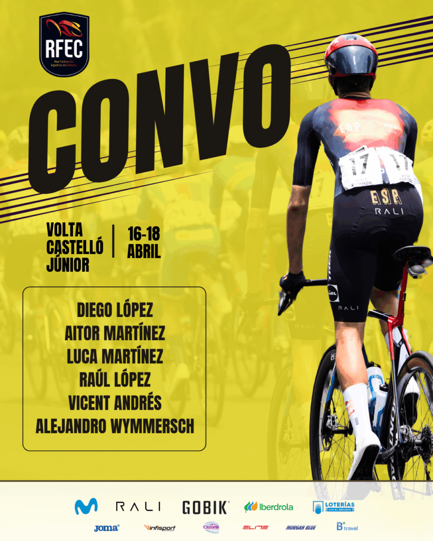 El Pelotón Convocatoria de la Selección Española Júnior para la Volta Castelló y el Trofeo Víctor Cabedo de Copa de las Naciones El Pelotón Convocatoria de la Selección Española Júnior para la Volta Castelló y el Trofeo Víctor Cabedo de Copa de las Naciones