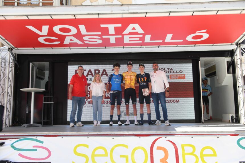 El Pelotón Luca Martínez, 2º en una última etapa de la Volta Castelló de Copa de las Naciones Júnior en la que Raúl López ha sido 3º de la general