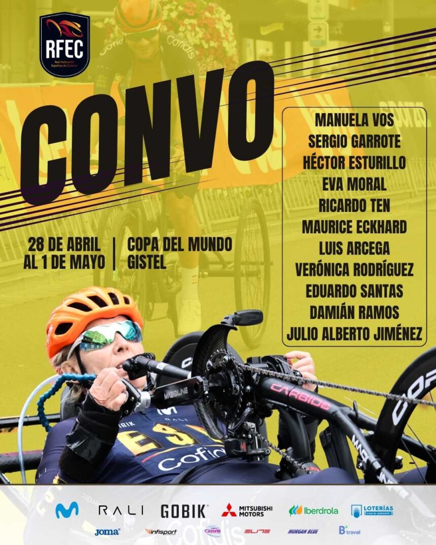 El Pelotón Convocatoria de la Selección Española para la Copa del Mundo de Ciclismo Paralímpico de Gistel