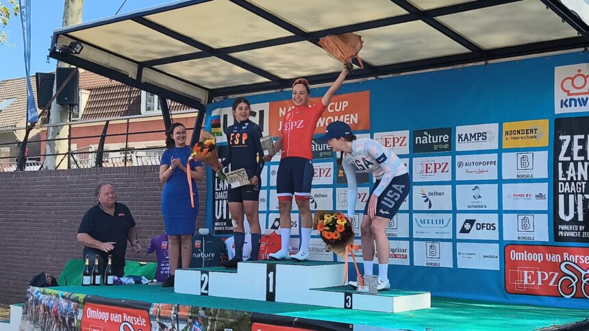 El Pelotón Alejandra Neira concluye 2ª en la general final de la EPZ Omloop van Borsele tras una jornada marcada por una caída