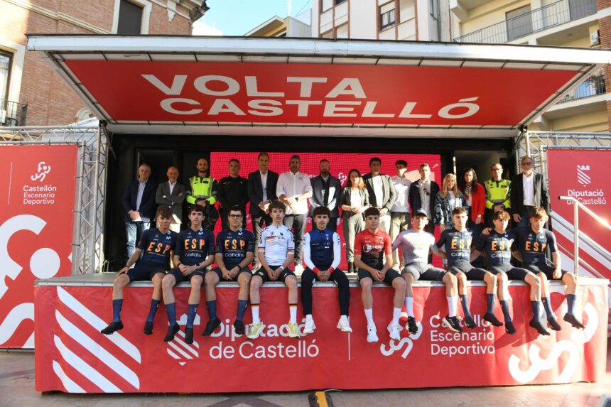 El Pelotón La Volta Castelló y el Trofeo Víctor Cabedo, presentados en el salto a la UCI Nations Cup Junior Volta a Castelló Presentación de Equipos